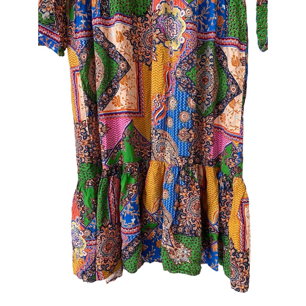 Colorful Patchwork Midi Dress - Picture 5 of 7